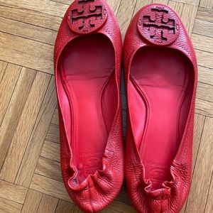 Tory Burch coral Reva flats